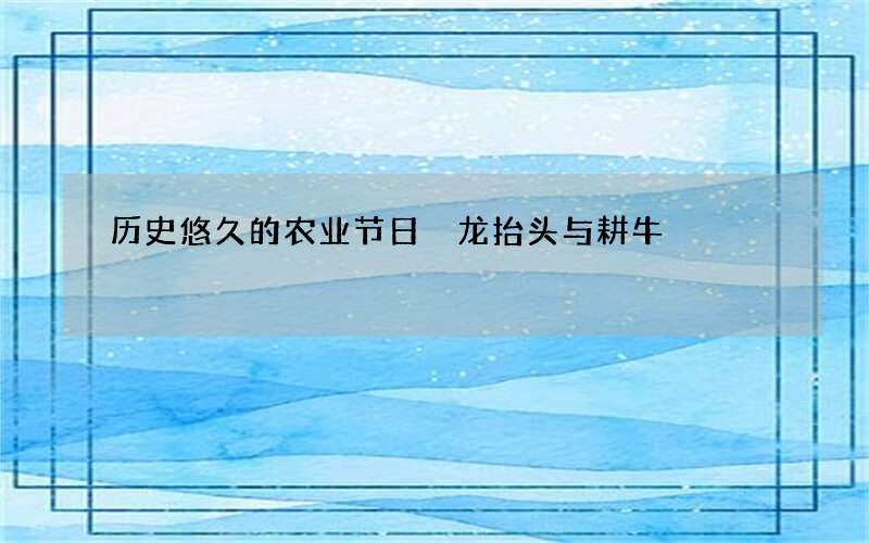 历史悠久的农业节日 龙抬头与耕牛